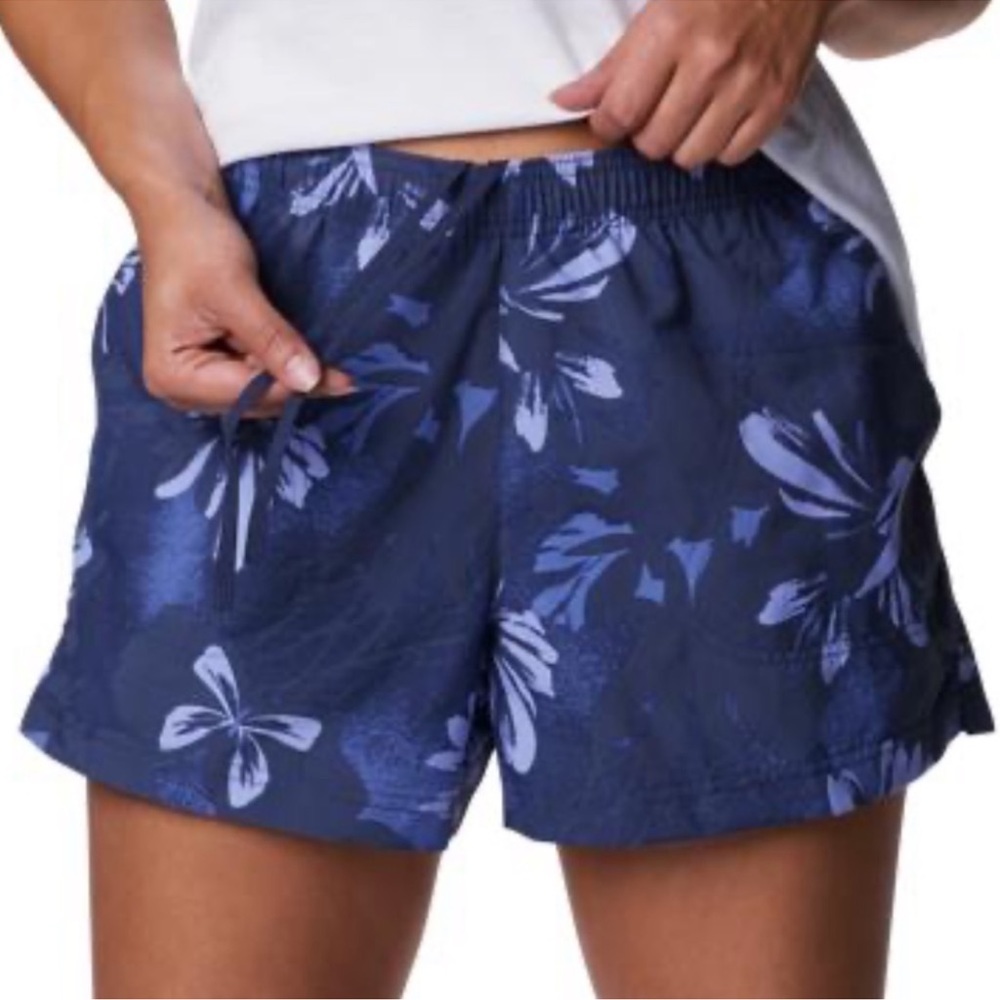 Columbia Sandy River II Shorts Blue Floral Size XL